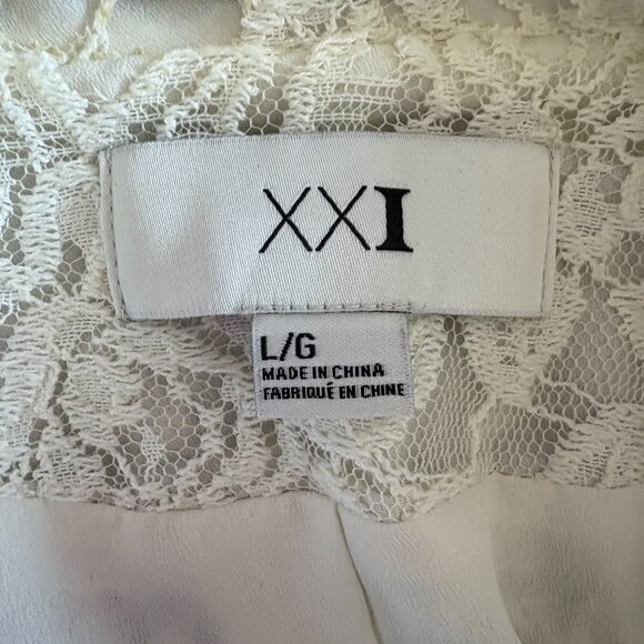 Forever 21 Cream lace blazer - Sz Lrg - Picture 3 of 3
